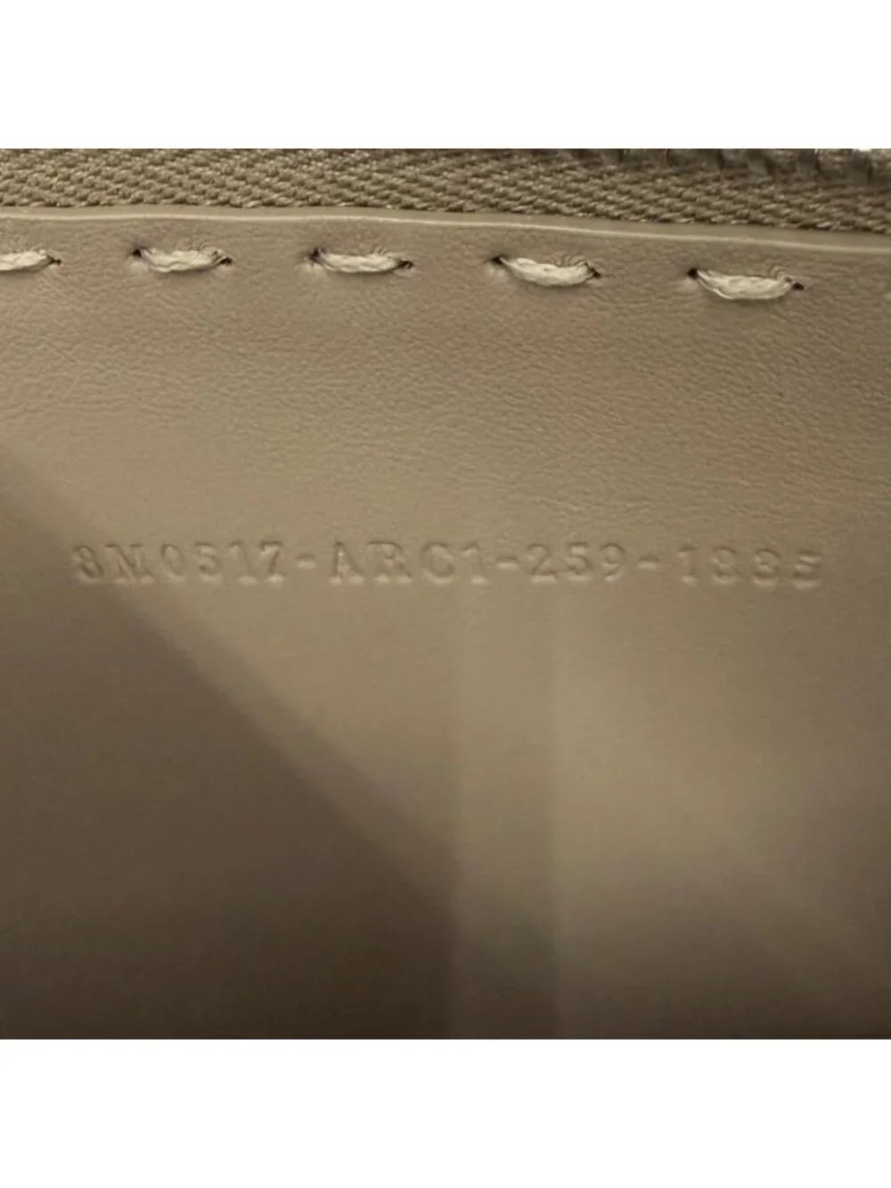 Fendi Dove Gray Logo Selleria Peekaboo Zip Around Leather Wallet